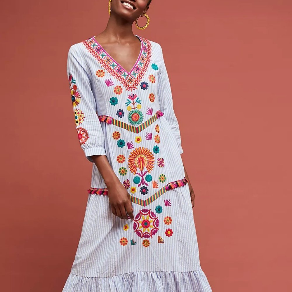 Stellah Genevieve Embroidered Maxi Dress